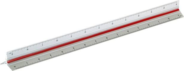 סרגל אדריכלים ממתכת 30 ס"מ